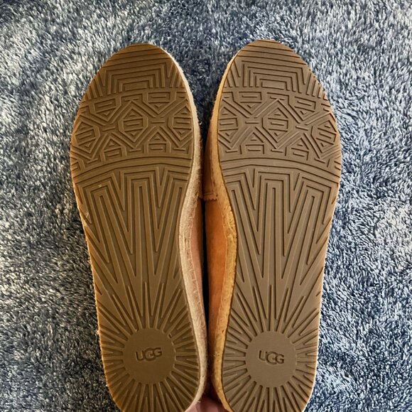 Women’s UGG Heidi Perforated Espadrille Suede Slip-on Flats Pink - Picture 4 of 4